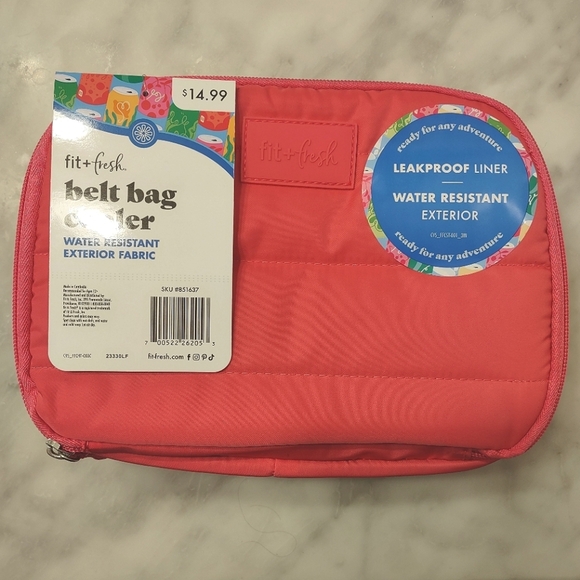 NWT Fit & Fresh Jada Belt Bag Cooler Hot Pink - Picture 7 of 12